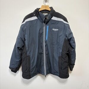 Amazon Employee Jacket Mens 3XL Gray Reflective Insulated Delivery Parka DSP